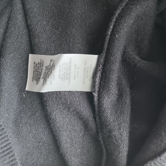 SIONI MILANO NWT Women's Black Pullover Knit Top w/ Illusion Sleeves Size S - Picture 6 of 7